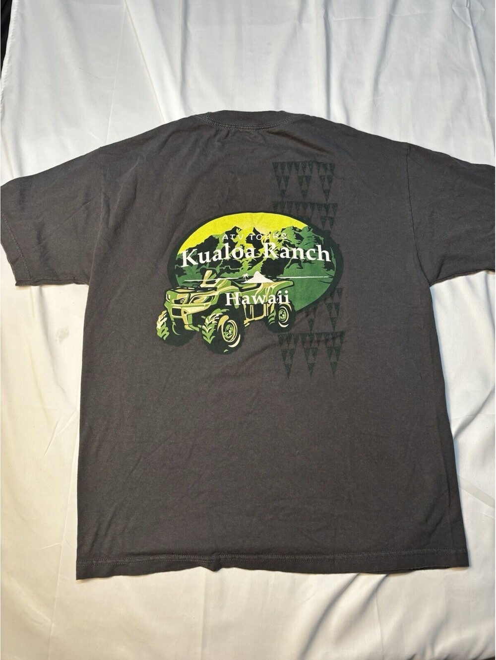 Kualoa Ranch Hawaii ATV Tours  T Shirt Gray Tourist Adult